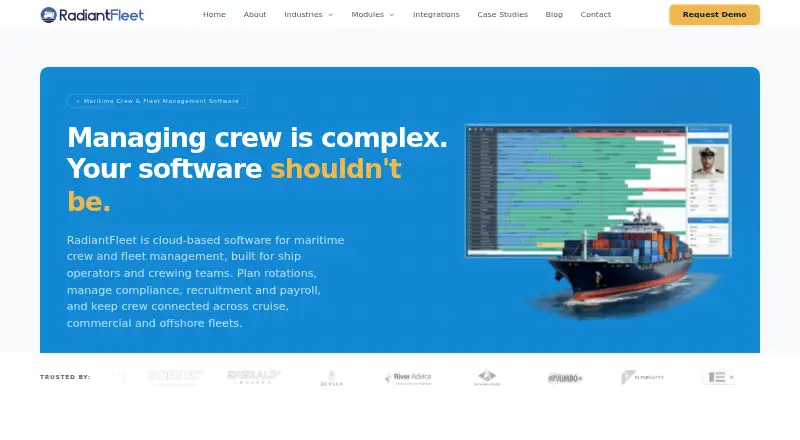 The RadiantFleet homepage
