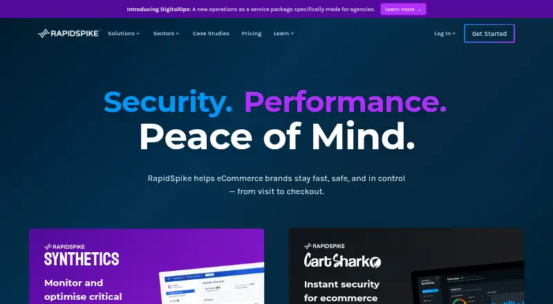 The RapidSpike homepage