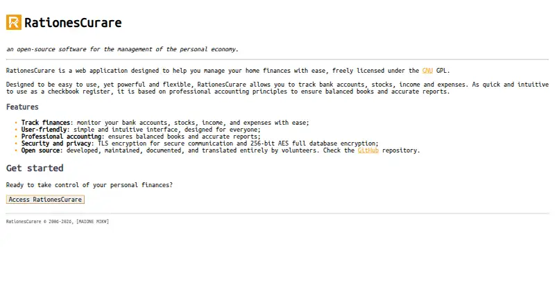 The RationesCurare homepage