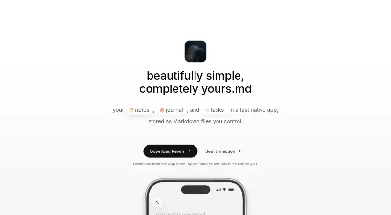 The Raven homepage