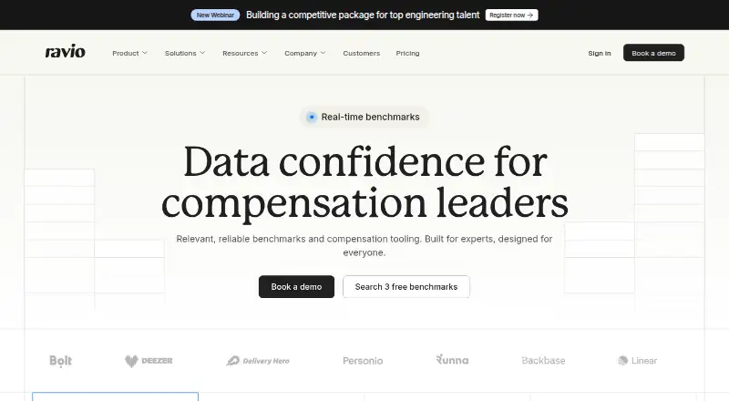 The Ravio homepage