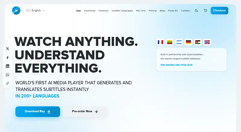 The Ray homepage