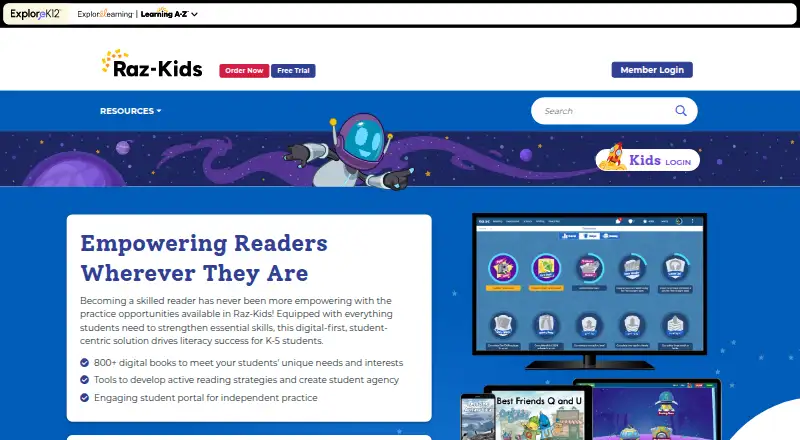 The Raz-Kids homepage