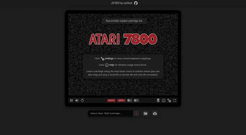 The JS7800 homepage