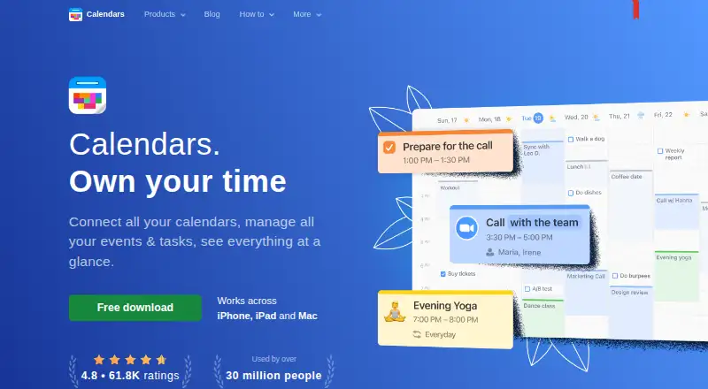 The Calendars by Readdle homepage