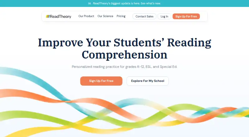 The ReadTheory homepage