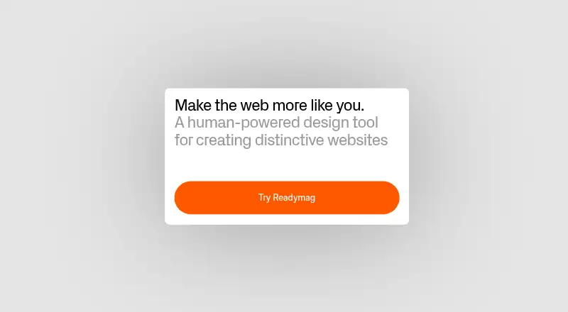 The Readymag homepage