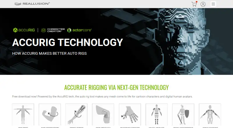 The AccuRIG homepage