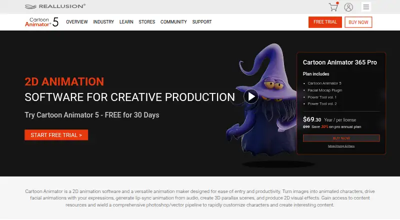 The Cartoon Animator homepage