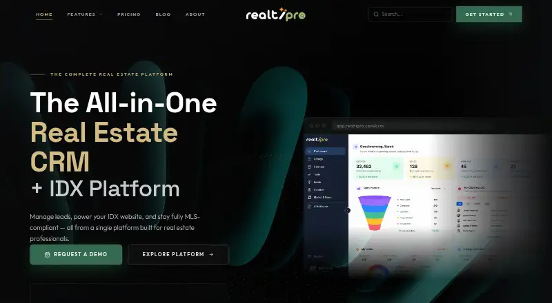 The Realtipro homepage
