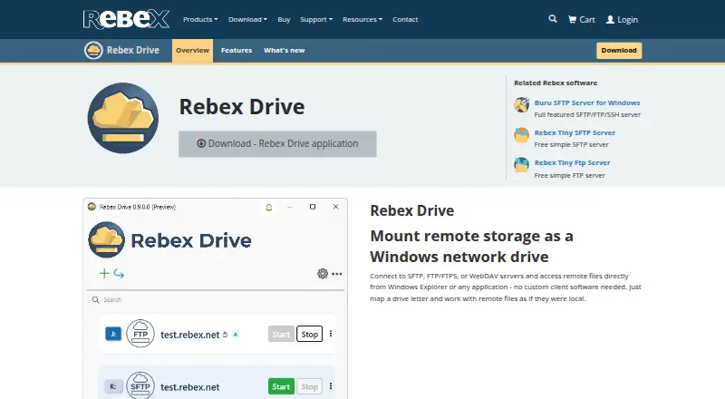 The Rebex Drive homepage