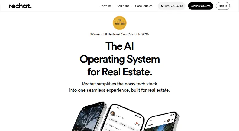 The Rechat homepage