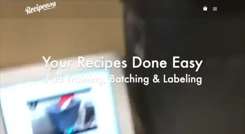 The Recipeasy homepage