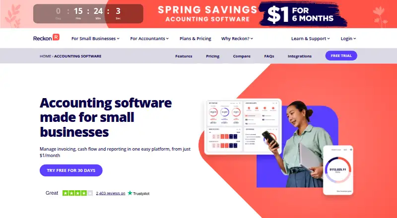 The Reckon One homepage