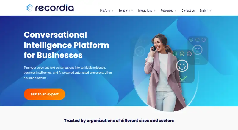 The Recordia homepage
