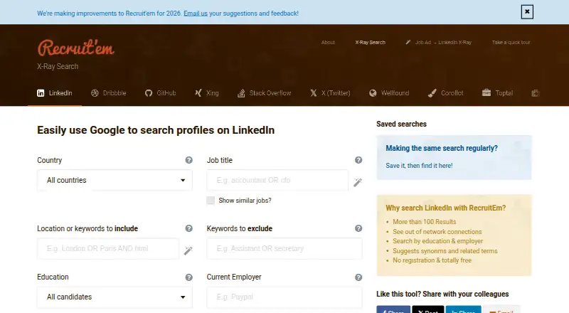 The Recruit'em homepage