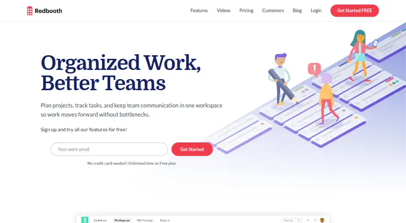 The Redbooth homepage