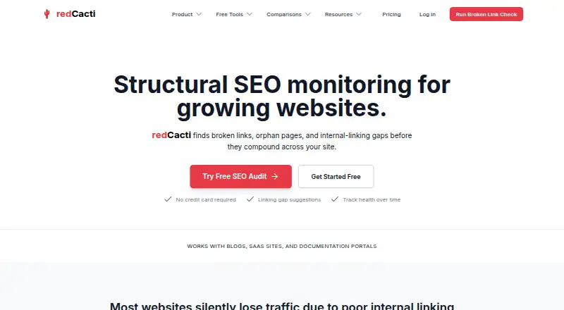 The redCacti homepage