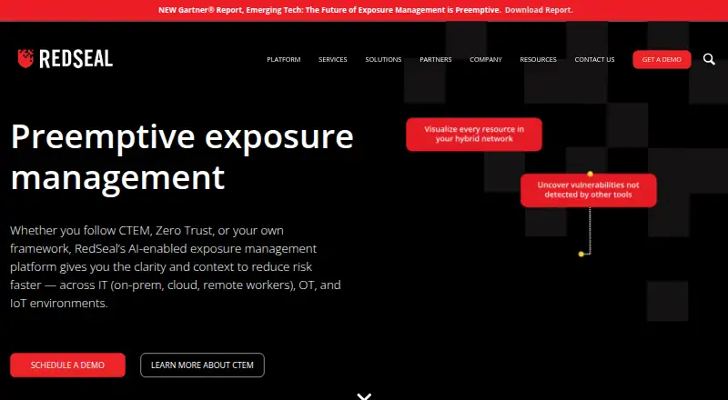The RedSeal homepage