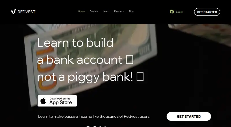 The Redvest homepage