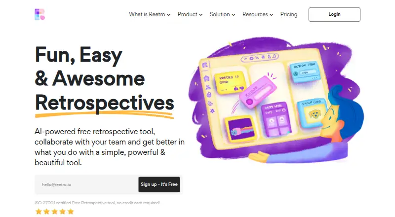 The Reetro homepage