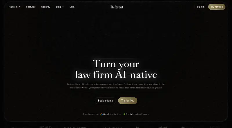 The Referent homepage