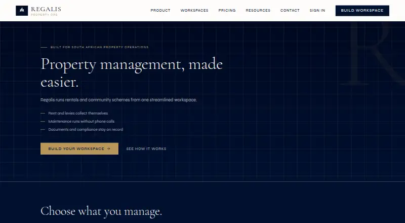 The Regalis homepage