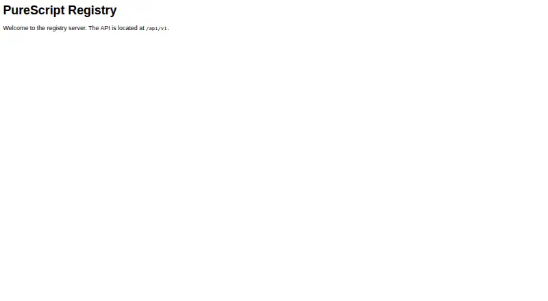 The PureScript Registry homepage