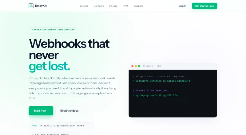 The RelayKit homepage