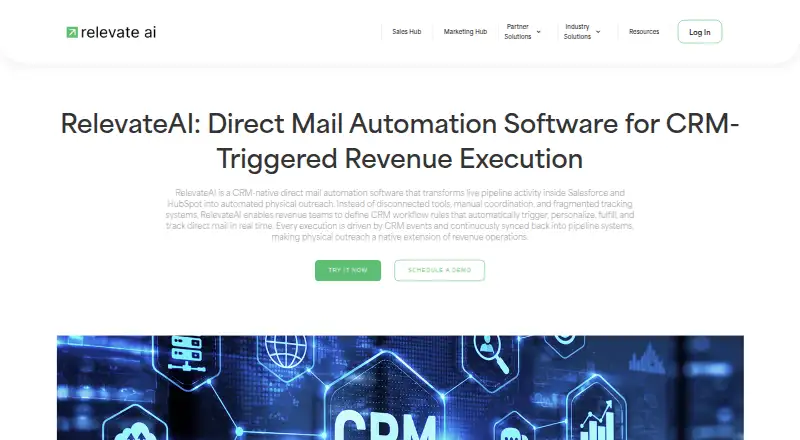 The RelevateAI homepage