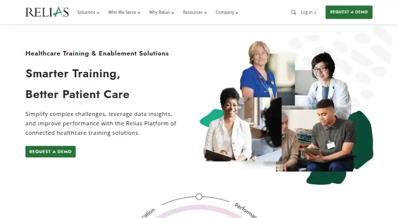 The Relias homepage