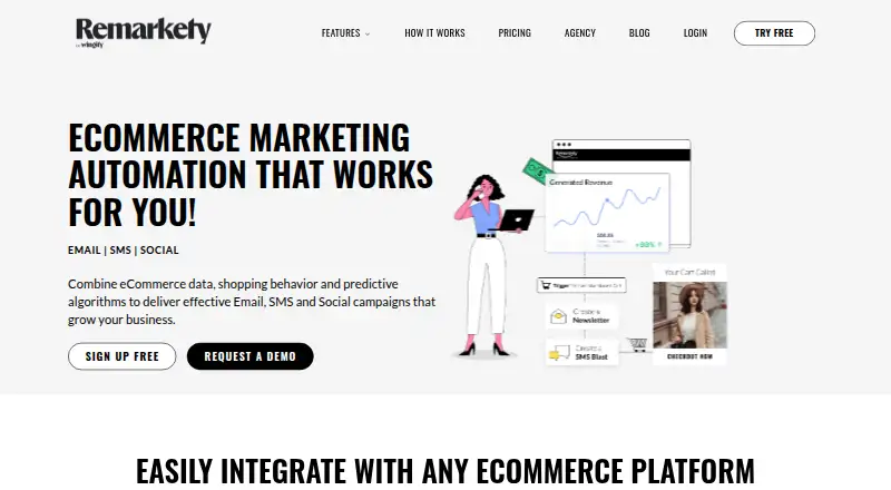 The Remarkety homepage