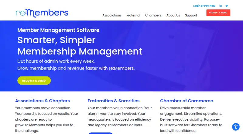 The re:Members homepage