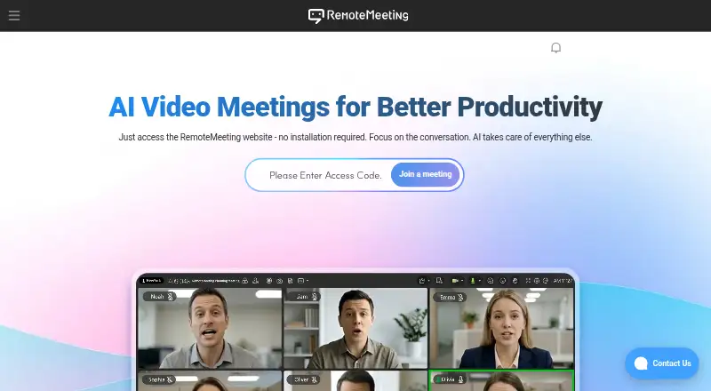 The RSUPPORT RemoteMeeting homepage