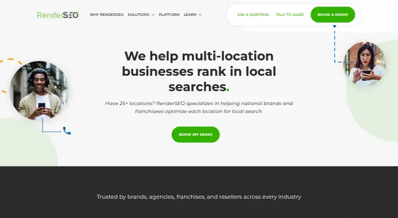 The RenderSEO homepage