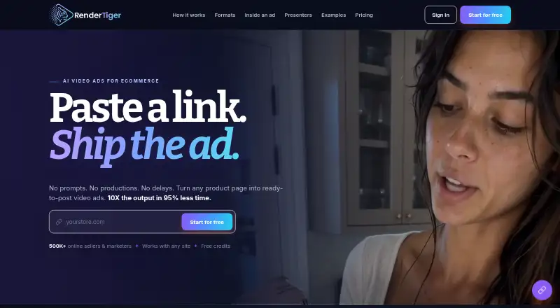 The RenderTiger homepage