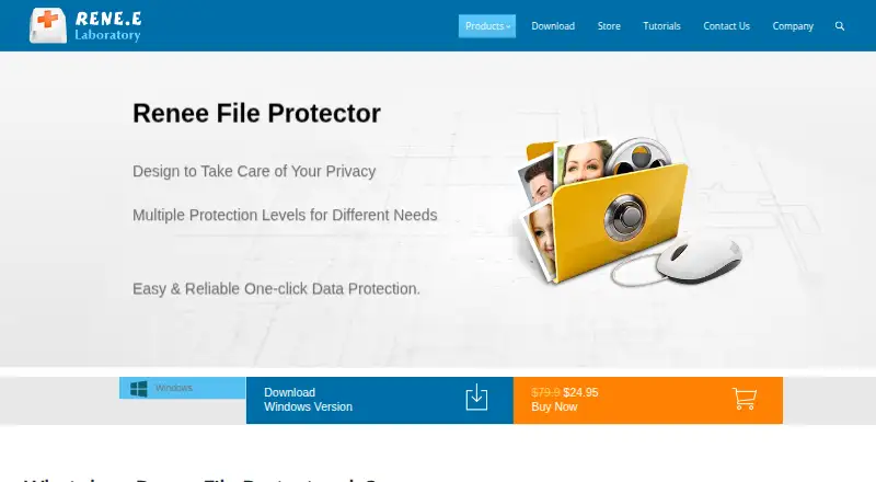 The Renee File Protector homepage