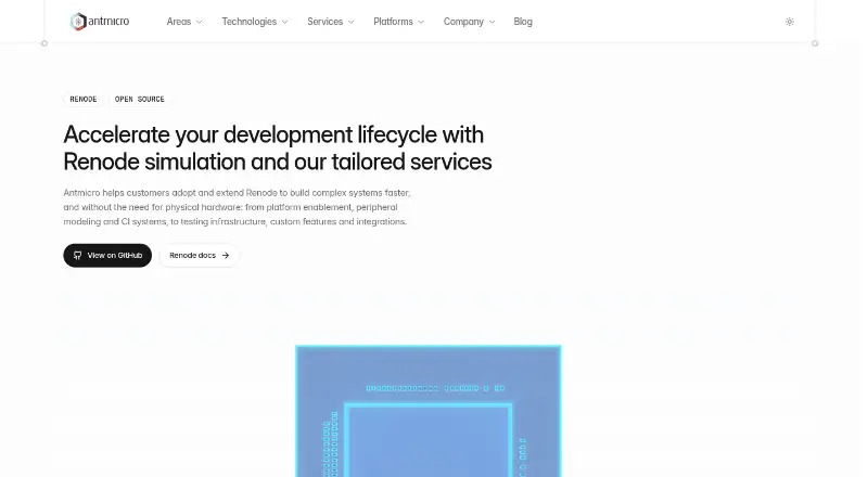 The Renode homepage