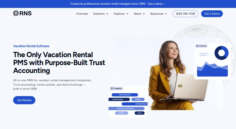 The Rental Network Software homepage