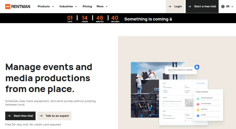 The Rentman homepage