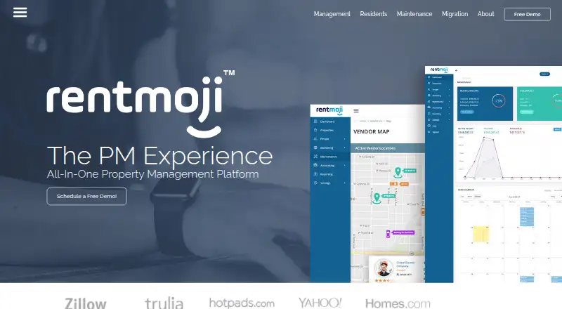 The Rentmoji homepage