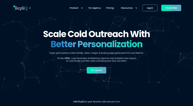 The RepliQ homepage