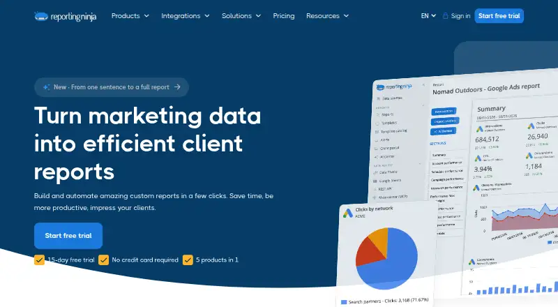 The Reporting Ninja homepage