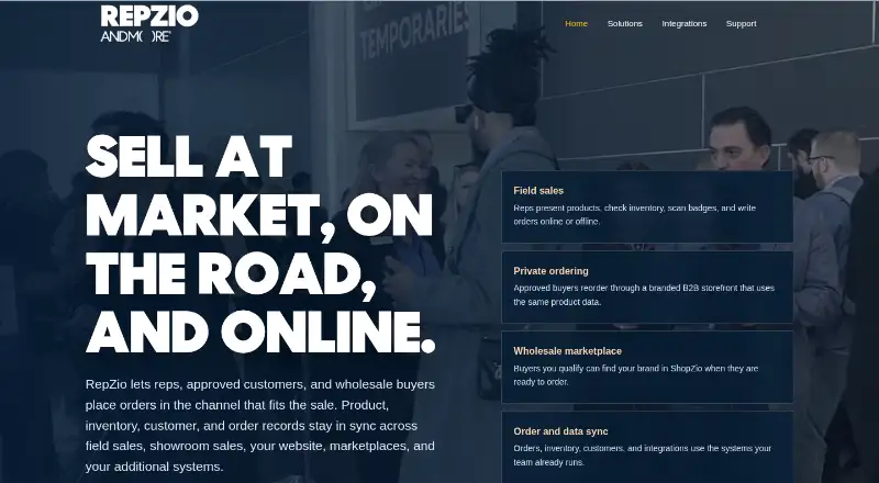 The RepZio homepage