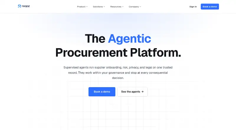 The Reqoz homepage