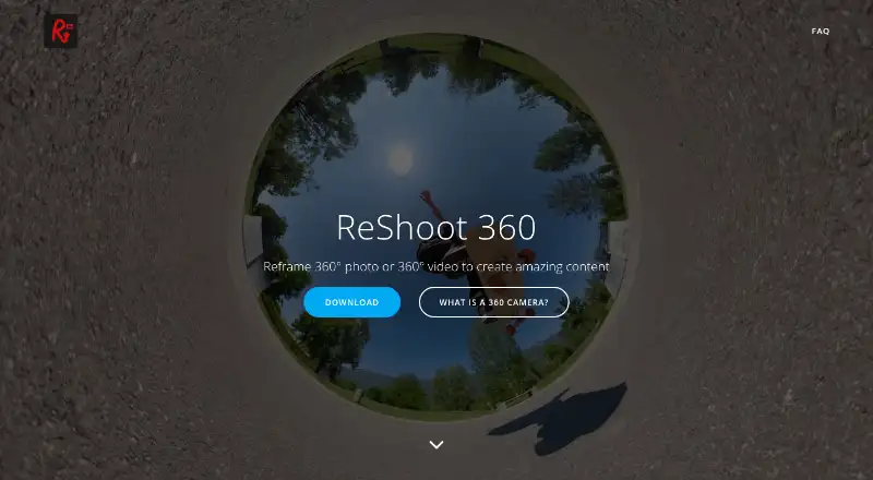 The ReShoot 360 homepage