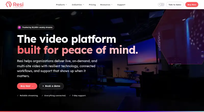 The Resi homepage