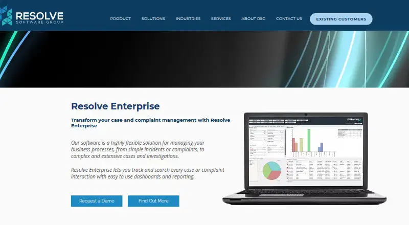 The Resolve Enterprise homepage