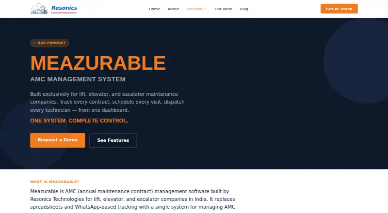 The Meazurable homepage