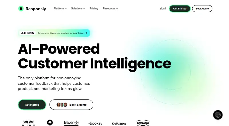 The Responsly homepage